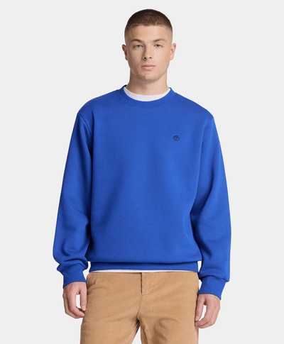 Sudadera de cuello redondo con logo en el pecho Oyster River para hombre, Azul