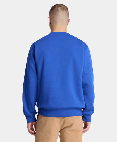 Sudadera de cuello redondo con logo en el pecho Oyster River para hombre, Azul