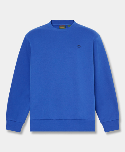Sudadera de cuello redondo con logo en el pecho Oyster River para hombre, Azul