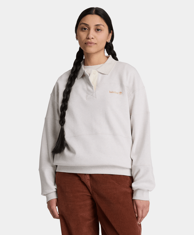 Sudadera de rugby para mujer, Beige