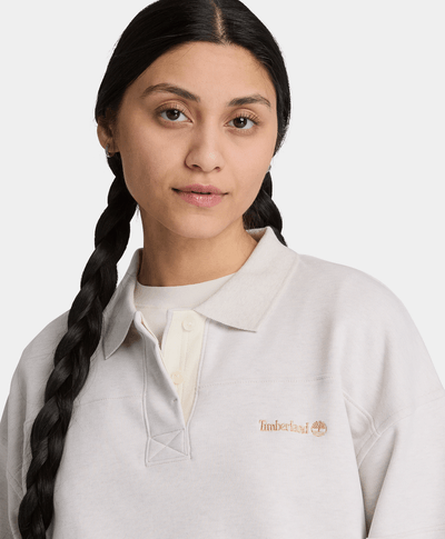 Sudadera de rugby para mujer, Beige