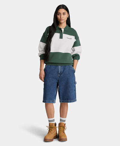Sudadera de rugby para mujer, Verde