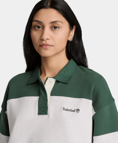 Sudadera de rugby para mujer, Verde