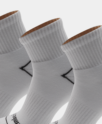 3 Pack de calcetines cortos con acolchado completo Bowden, Blanco