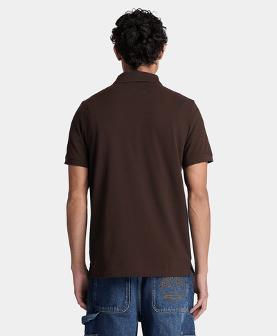 Polo de manga corta Oyster River para hombre, Café