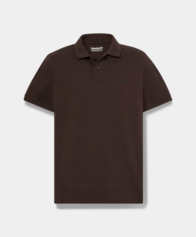 Polo de manga corta Oyster River para hombre, Café