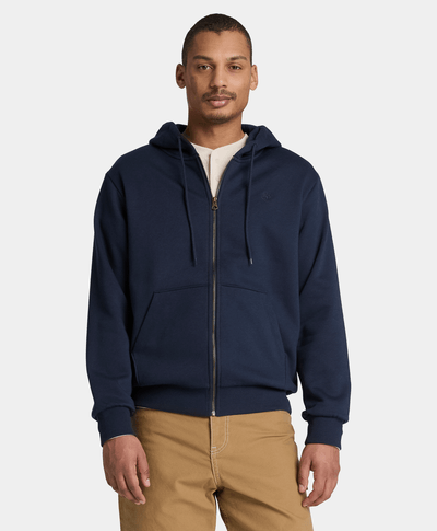 Sudadera con gorro y cierre Oyster River para hombre, Azul
