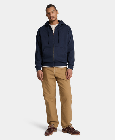 Sudadera con gorro y cierre Oyster River para hombre, Azul