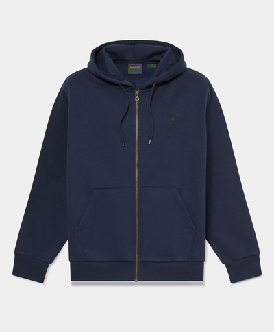 Sudadera con gorro y cierre Oyster River para hombre, Azul