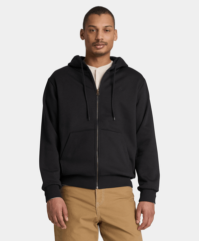 Sudadera con gorro y cierre Oyster River para hombre, Negro