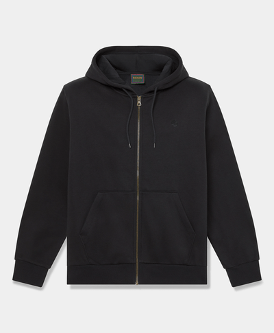 Sudadera con gorro y cierre Oyster River para hombre, Negro