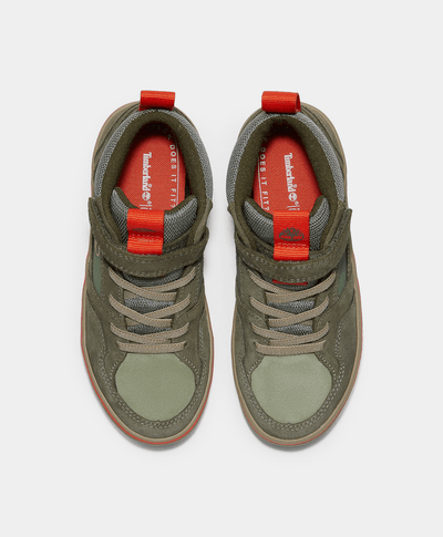 Tenis con velcro Stone Jump para Niños, Verde
