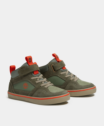 Tenis con velcro Stone Jump para Niños, Verde