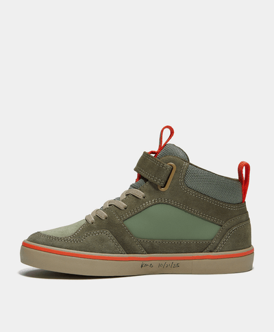 Tenis con velcro Stone Jump para Niños, Verde