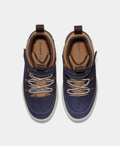 Tenis Lisbon Street Mid con cierre de velcro para niños, Azul