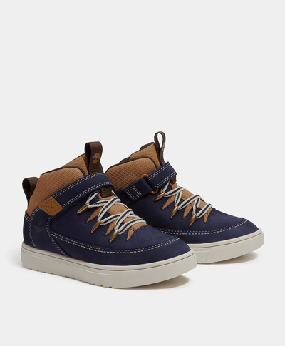 Tenis Lisbon Street Mid con cierre de velcro para niños, Azul