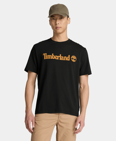 Playera de manga corta Northwood con logo lineal para hombre, Negro