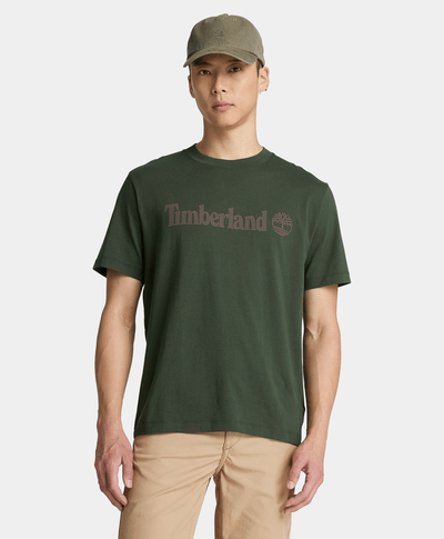 Playera de manga corta Northwood con logo lineal para hombre, Verde