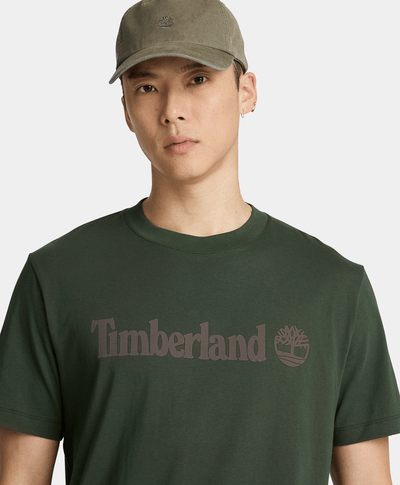 Playera de manga corta Northwood con logo lineal para hombre, Verde