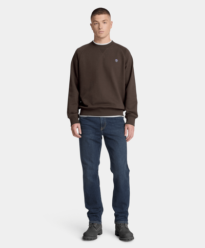 Pantalón de mezclilla recto para hombre, Azul