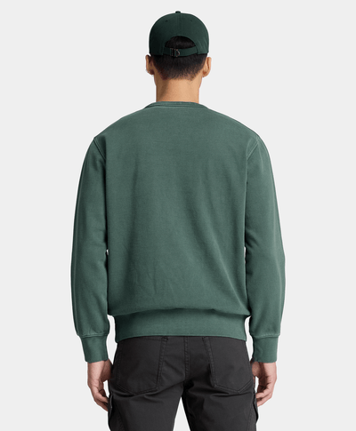 Sudadera de cuello redondo deslavada South Cabot para hombre, Verde