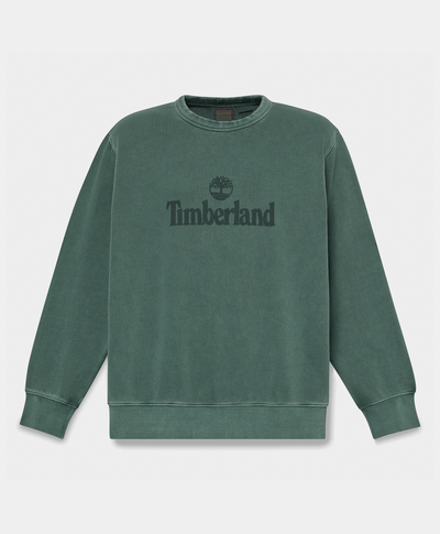 Sudadera de cuello redondo deslavada South Cabot para hombre, Verde